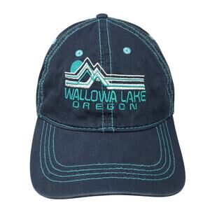 Wallowa Lake Oregon Baseball Cap Blue One Size Adjustable Prairie Mountain